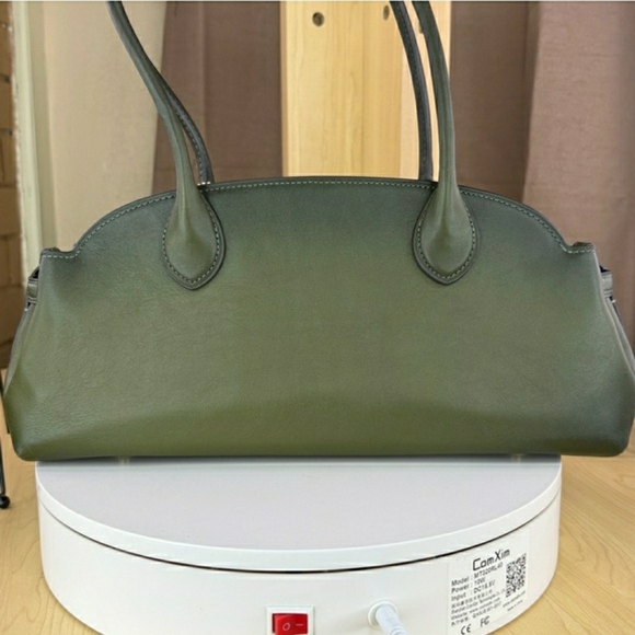 Coach Olive Green Leather Empire Carry All Shoulder Bag (NWOT) - Picture 7 of 16